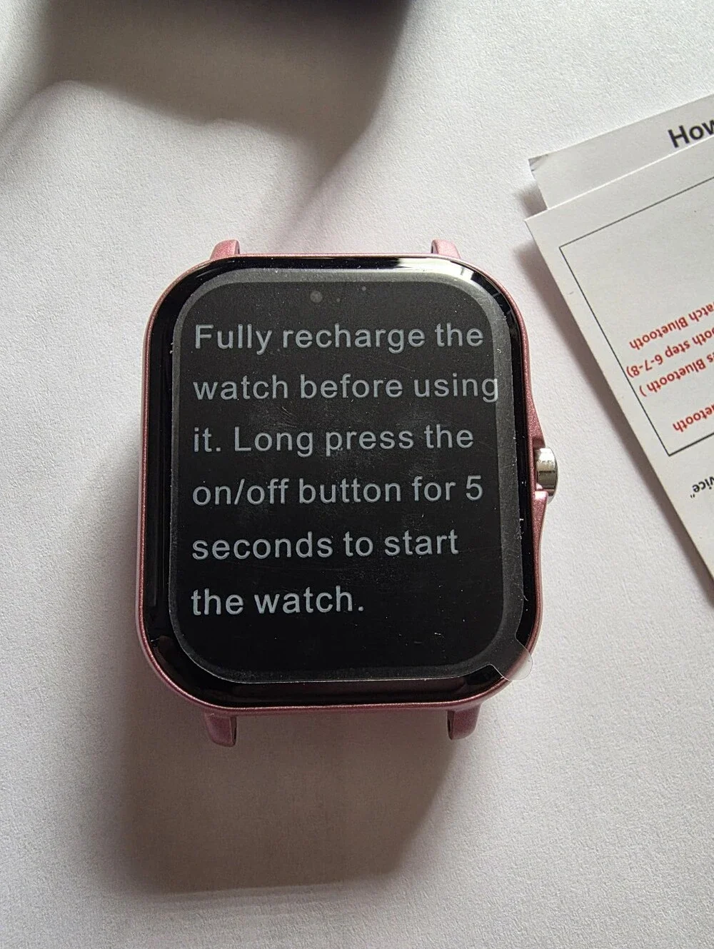 Smart Watch - Beige Strap Fitness Tracker